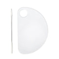 Makeup Palette Stainless Steel Nail Palette Acrylic Nail Palette  with Spatula Foundation Mixing Spoon
