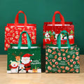 Custom Christmas Non-Woven Bags Large Tote Bags With Handles Xmas Reusable Waterproof Gift Non Woven Grocery Shopping Bags