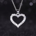 CAOSHI Customized Wholesale Love Jewelry Women Romantic Zirconia Silver Plated Hollow Heart Pendant Necklace Engagement Jewelry
