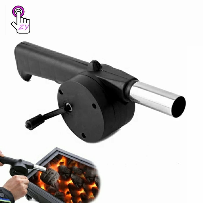 Outdoor Portable Barbecue Fan Hand Cranked Air Blower BBQ Grill Fire Manual Bellows Tools Picnic Camping Accessories