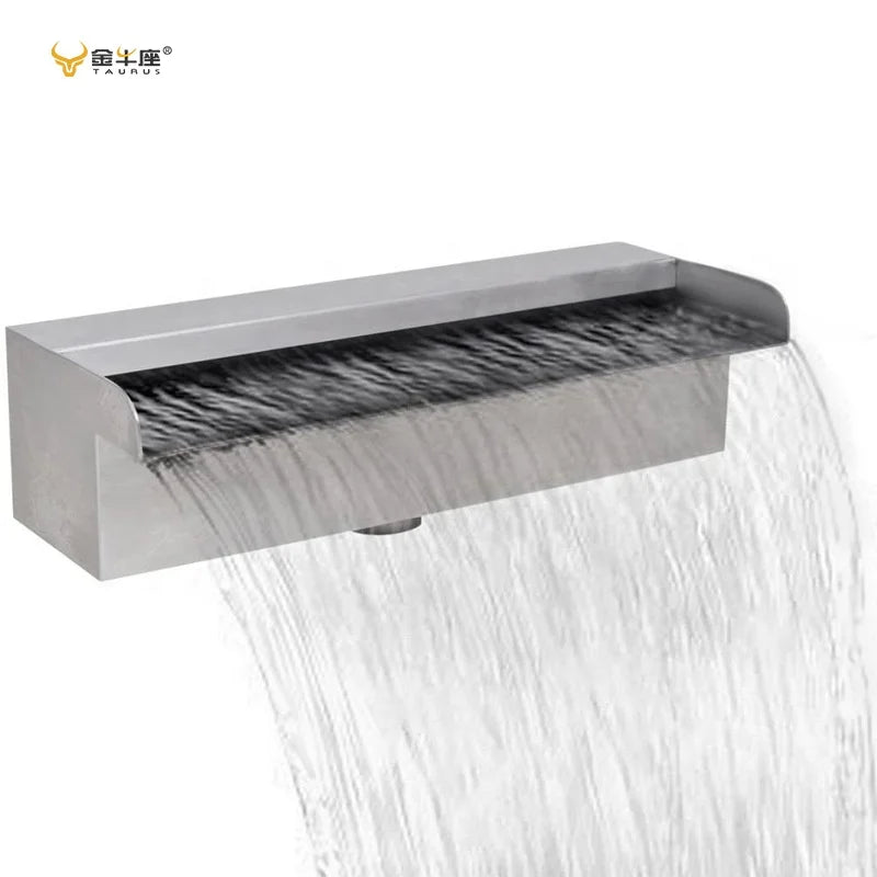 JNZ Custom Stainless Steel Waterfall Waterfeature Hot Sale Outdoor Patio Ornament for Garden Landscape Water Shower Ornament
