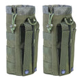 Upgraded 1000D Nylon Tactical Molle Water Bottle Pouch Sports Water Bottle Bag with Zipper for Camping Climbing & Hiking