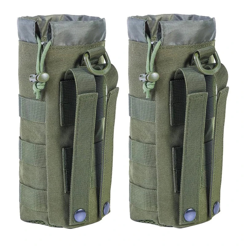 Upgraded 1000D Nylon Tactical Molle Water Bottle Pouch Sports Water Bottle Bag with Zipper for Camping Climbing & Hiking