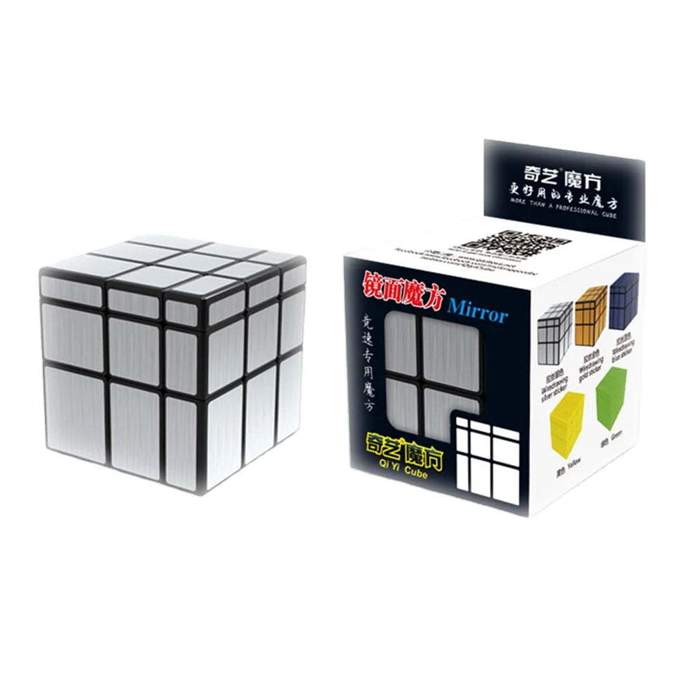 QIYI Professional Educational 3x3x3 Mirror Speed Magic Cube New Mini Plastic Toys for Educational Purposes