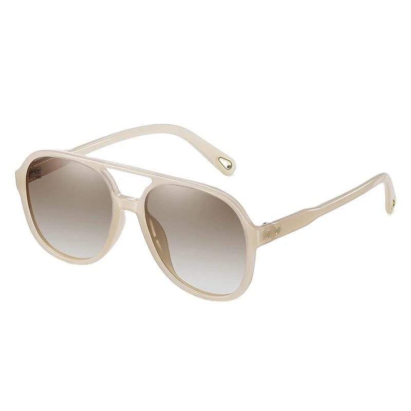 LBAshades 9708 New Fashion Big Oval Plastic Frames Glasses Luxury TAC Polarized Vintage Trendy Retro Sunglasses Women Men
