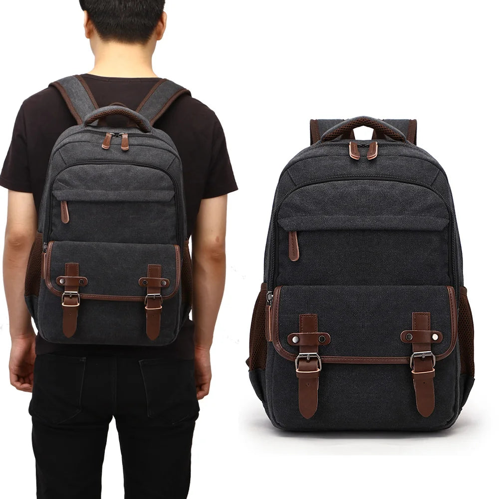 ZUOLUNDUO Classic Canvas School Backpack for Teens Lightweight College Bookbag for Boys and Girl Casual Travel Daypack Wholesale