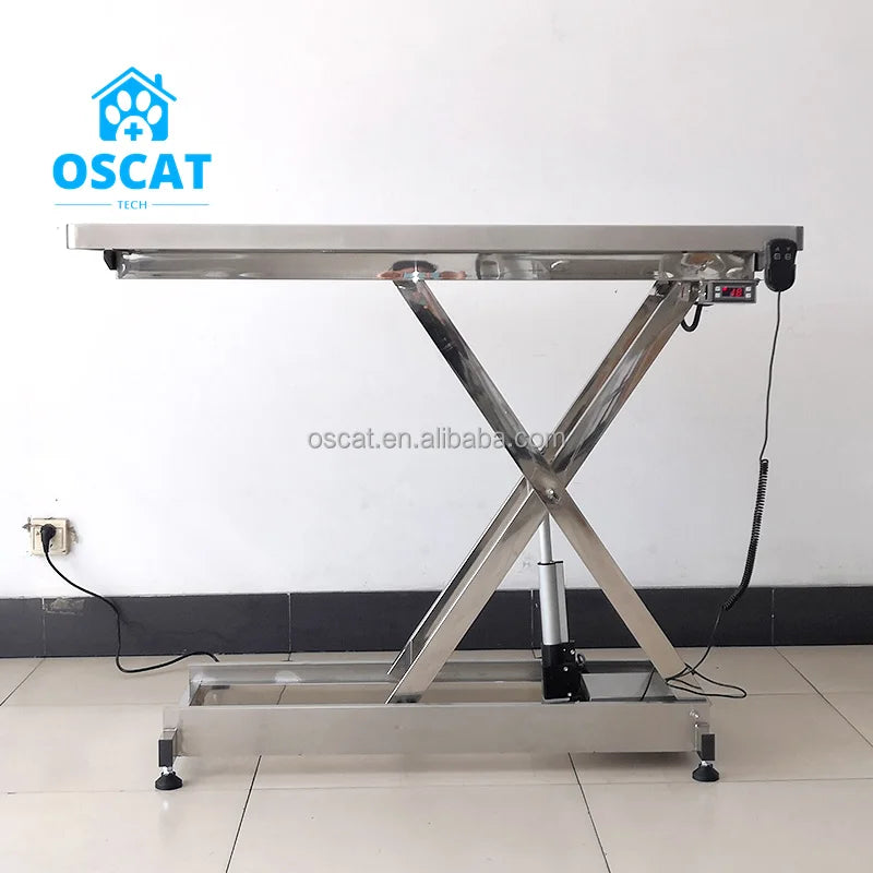 OSCAT ET-17 Adjustable Veterinary Stainless Steel Electric Lifting Cage for Dog Surgery CCC Certification Veterinary Clinics Use