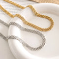 Vintage Woven Necklace Stainless Steel Plated 18k Gold Lace Watch Chain Necklace Collares De Acero Inoxidable Por Mayor