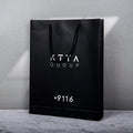 Wholesale Custom Logo Recyclable Ivory Gift Packaging Shopping Bag with Gold Frame Line Hot Stamping for Shoes & Clothing
