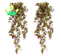 2pcs Artificial Maple Leaf Grass Vine Hanging Garden Bar Family Wedding Decoration Durable Life-Like Artificial Plant Green