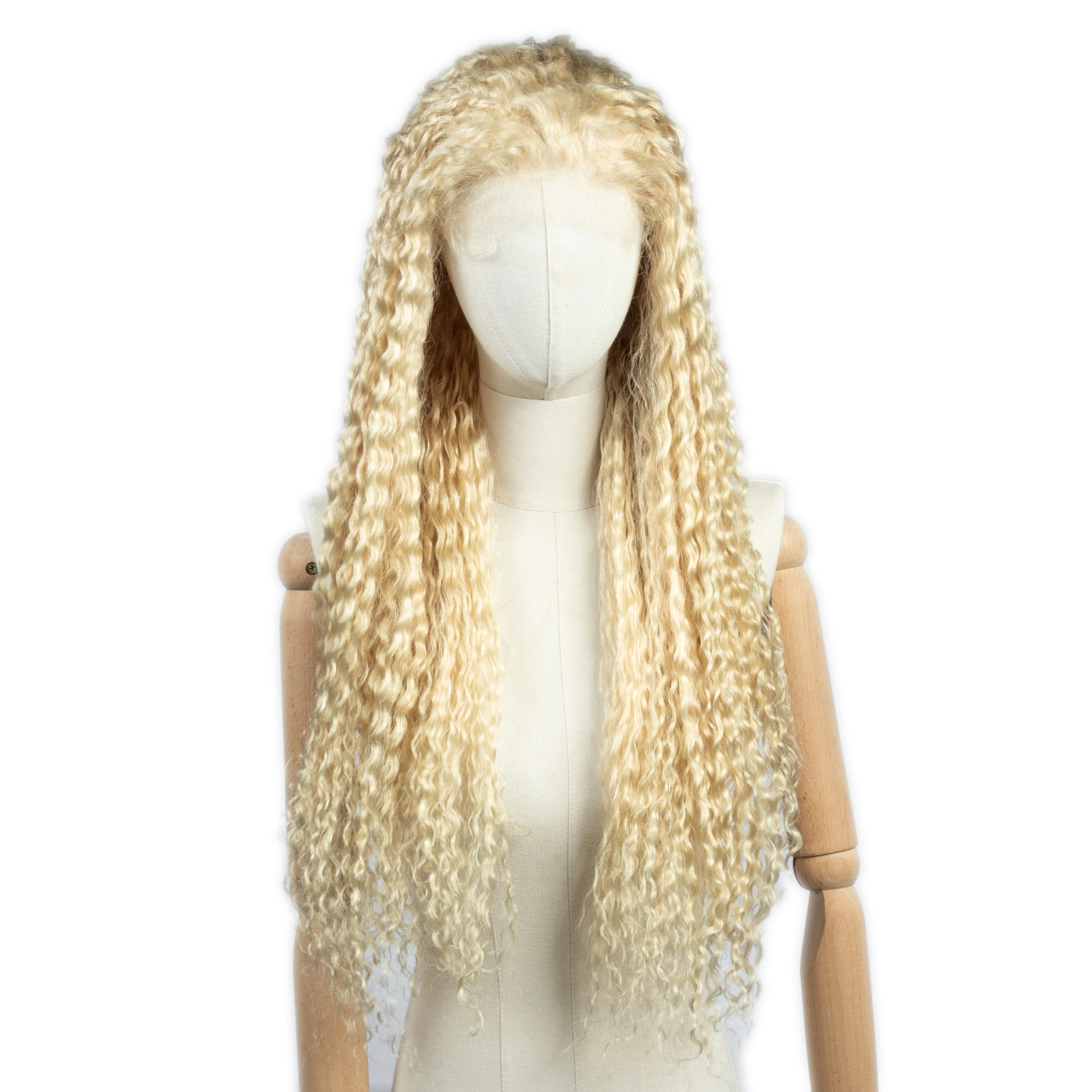 Ready to Ship 300% Density 100% Human Hair Fast Shipping Swiss HD Transparent Lace Front  613 Blonde Wigs