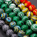 Wholesale Loose Stone Beads Synthetic Malachite for DIY Jewelry Making MS190