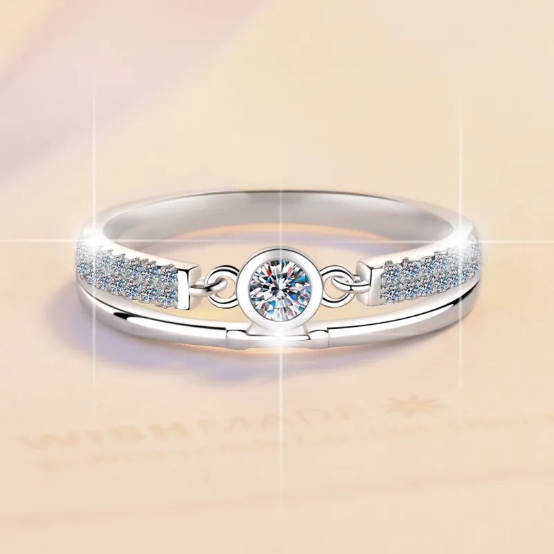 Wholesale Luxury Fashion 925 Sterling Silver Moissanite Ring Jewelry Female Bridal Engagement Wedding Moissanite Rings for Women