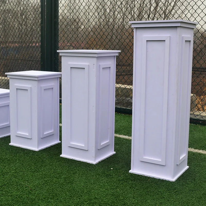 PVC Carved Roman Columns Pillar Party Banquet Road Lead Flower Stand Display for Wedding Props Centerpieces Decoration
