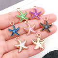 12pcs/bag Ocean Starfish Charms Beads Pendants for DIY Jewelry
