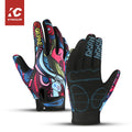 Microfiber Racing Gloves for Men Women Full-Finger Touchscreen Functionality Shock-Absorbing for Mountain Bike Road Bicycle