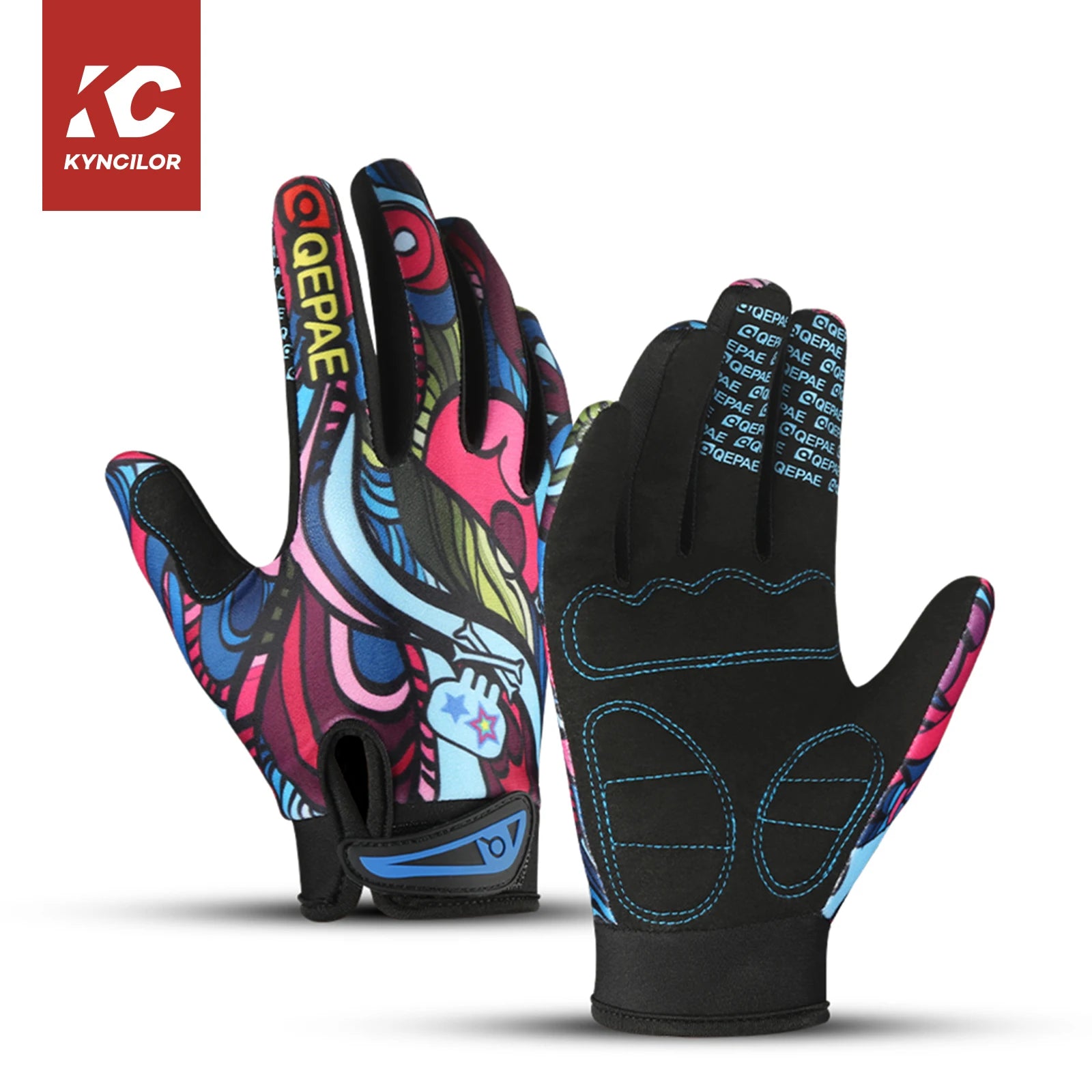Microfiber Racing Gloves for Men Women Full-Finger Touchscreen Functionality Shock-Absorbing for Mountain Bike Road Bicycle