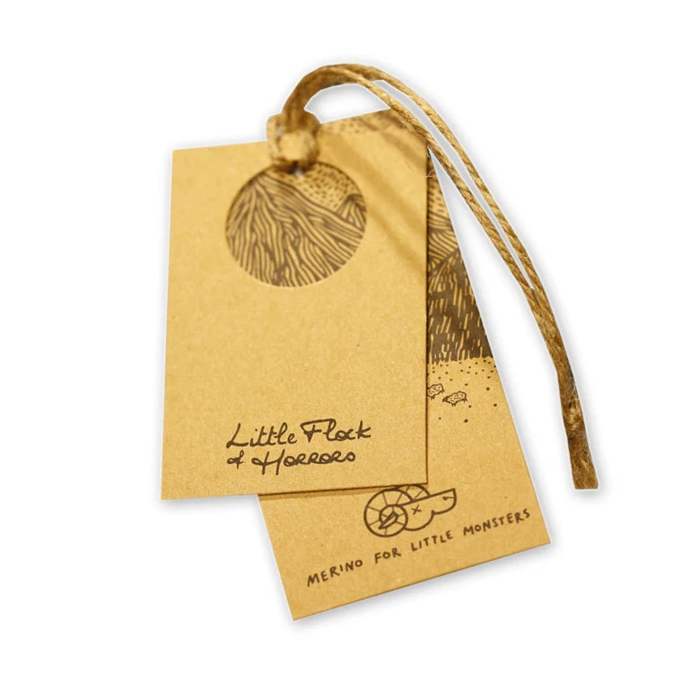 Custom Silk Screen Printed Logo Kraft Paper Hang Tag with Hemp String