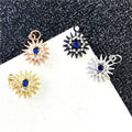 Gold Sun Diy Charms 18K Gold Plated CZ Zircon Accessories for Jewelry Making