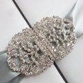 Luxury Silver Rhinestone Crystal Clasp Pair Buckle