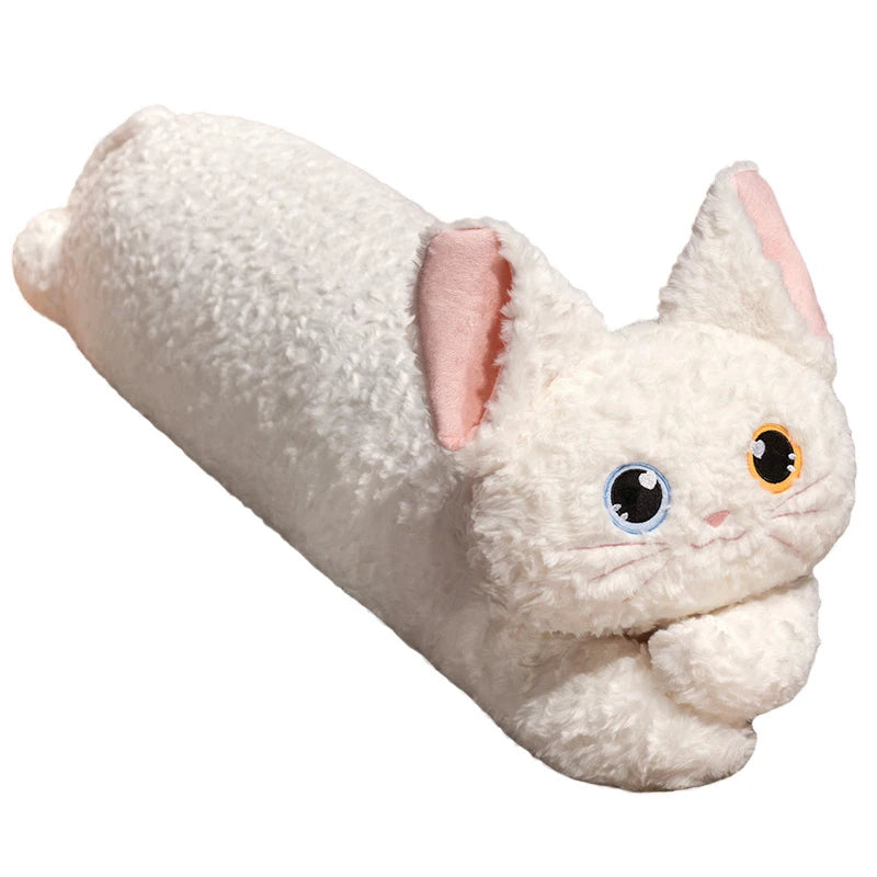 Super Soft Long fox Pillow Cute White Black Hugging Long Pillow Comfortable Giant Stuffed Long Cat Pillow Foar Side Sleepers