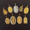 New Arrival 2024 Religious CZ Diamond Virgin Mary Pendant Necklace Cubic Zircon 18K Gold Plated Silver Stainless Steel Christian