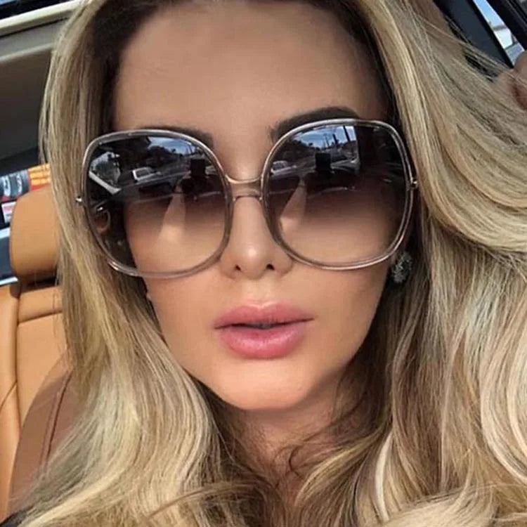 Wholesale Custom Fashion Gafas De Sol Ladies Trendy Round Oversized Women Shades Sun Glasses Sunglasses 2023