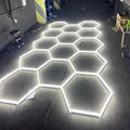 Hexagon Ceiling Light for Garage Car Wash Station & Auto Showroom - Durable LED Lighting Fixture