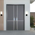 JHR Metal Entry Doors Interior Swing Stainless Steel Metal Art Customized Size Finished