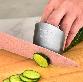 Stainless Steel Finger Guard for Kitchen Cutting Tools 2 in 1 Vegetable Protector Manual Use