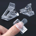 Wholesale Plastic Transparent Fix Acrylic Gel Polish Extension Tips Mold Quick Building Mould Manicure Tools Nail Pinching Clip