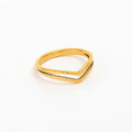 Fenny 18K Gold Plated Fashion Simple Arrow Stackable Ring Trendy for Women No Fade Stainless Steel Wholesale Jewelry