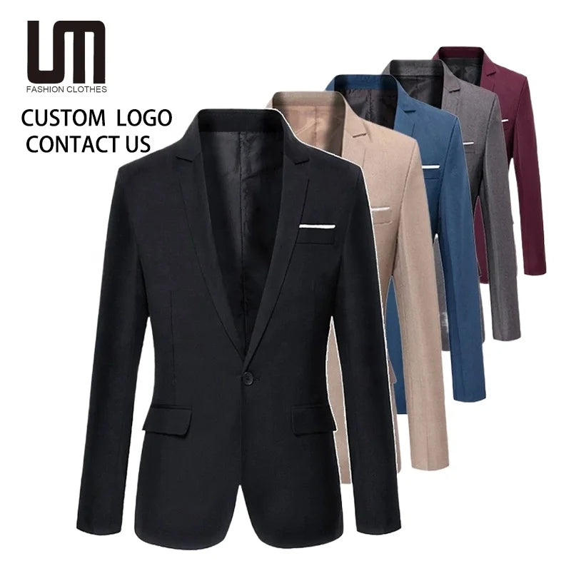 OEM Service Hot Selling Wholesale Autumn Winter Suit Men s Clothing Solid Color Coat Jacket Casual Formal Blazer