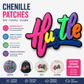 Custom Large Chenille Letter Patches Iron on Sew on Colorful Varsity Embroidered Applique for Jackets Bags