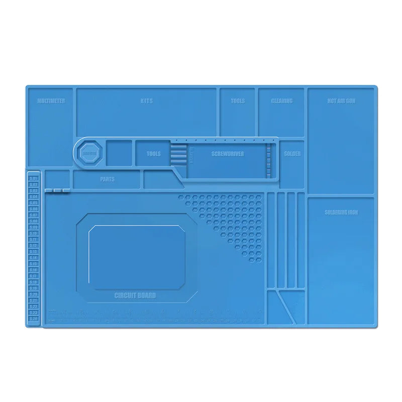 Reworking Pad Insulation Heat-Resistant Soldering Station Silicon Soldering Mat 55X38CM