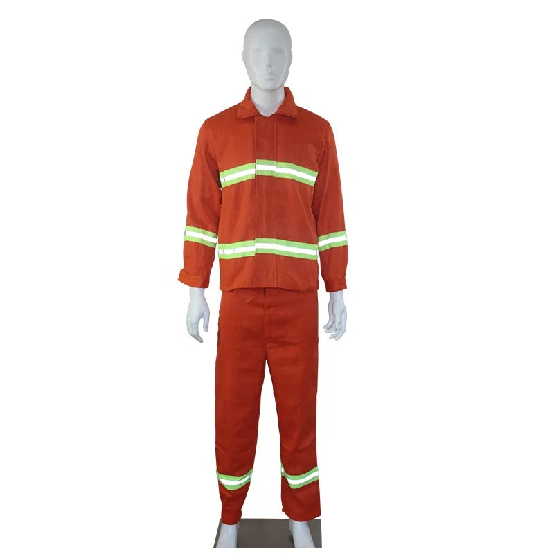 Orange Firefighter Suit for Fire Training Essential Clothing for Firefighting Professionals