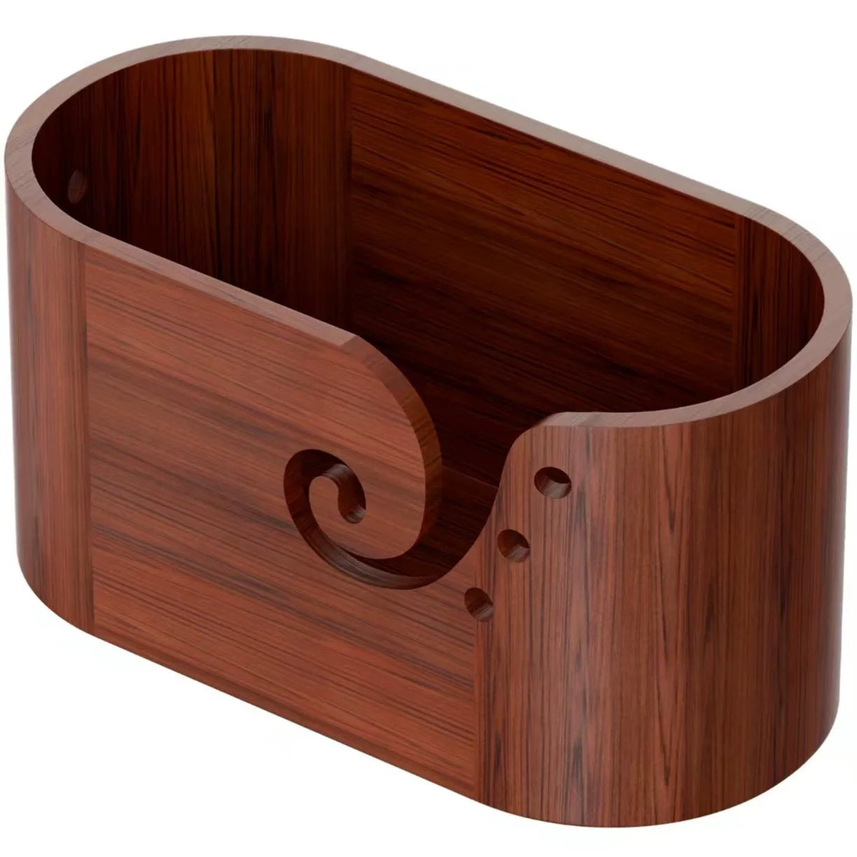 Elegant DIY Eco-Friendly Folk Art Pine Wood Yarn Bowl & Wooden Box with Wall Sign Craft Design for Knitting/Crochet Wool Storage