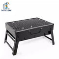 High Quality Portable Galvanized Iron BBQ Grill with Trolley Touch Control Folding Design for Outdoor Garden Camping Party Use