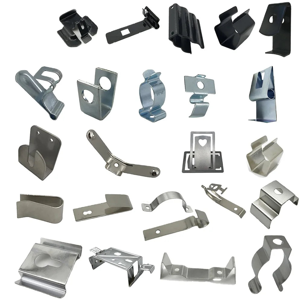 Oem Service Custom Sheet Metal Stainless Steel Cable Wire Clip or Spring Steel Belt Clip Bracket Aluminum Metal Stamping Parts