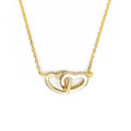 Wholesale 925 Silver Necklace Jewelry 925 Sterling Silver Heart Zircon Pendant Necklace Gold Plated Chain Necklaces