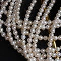 Stock Wholesale 8mm Freshwater Pearls Elegant White Round Loose Pearls for DIY Pearl Necklace
