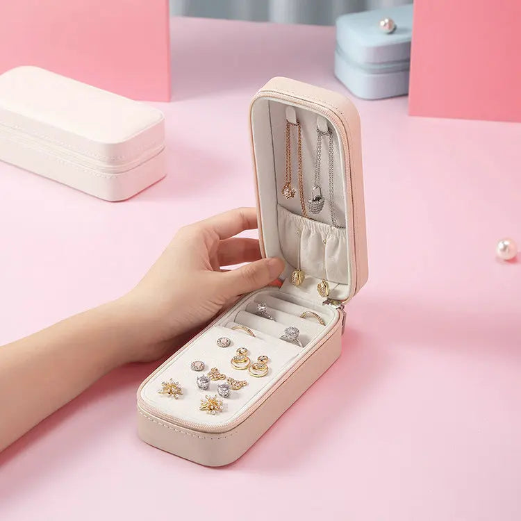 Wholesale Custom Printed Logo Gift Ring Display Jewelry Box Fashion Organizer Storage Case Pouch for Girls