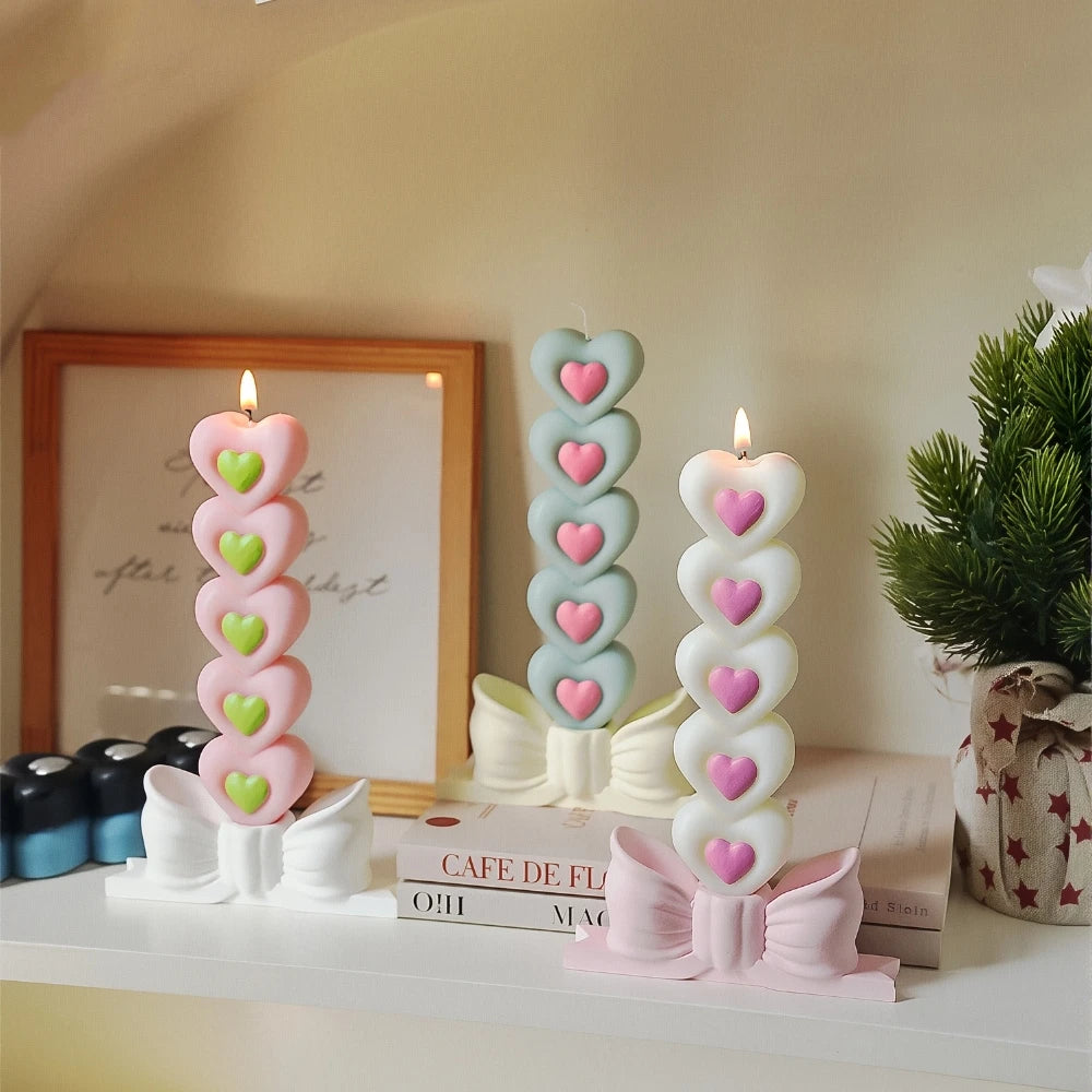 Wholesale Heart Shape Handmade Cute Scented Candle Home Fragrance Decoration Birthday Wedding Soy Wax Scented Perfume Candles