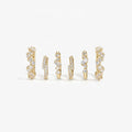 LOZRUNVE Custom Jewelry 925 Silver Fashion Delicate 18k Gold Baguette Huggie Hoop Earring Set
