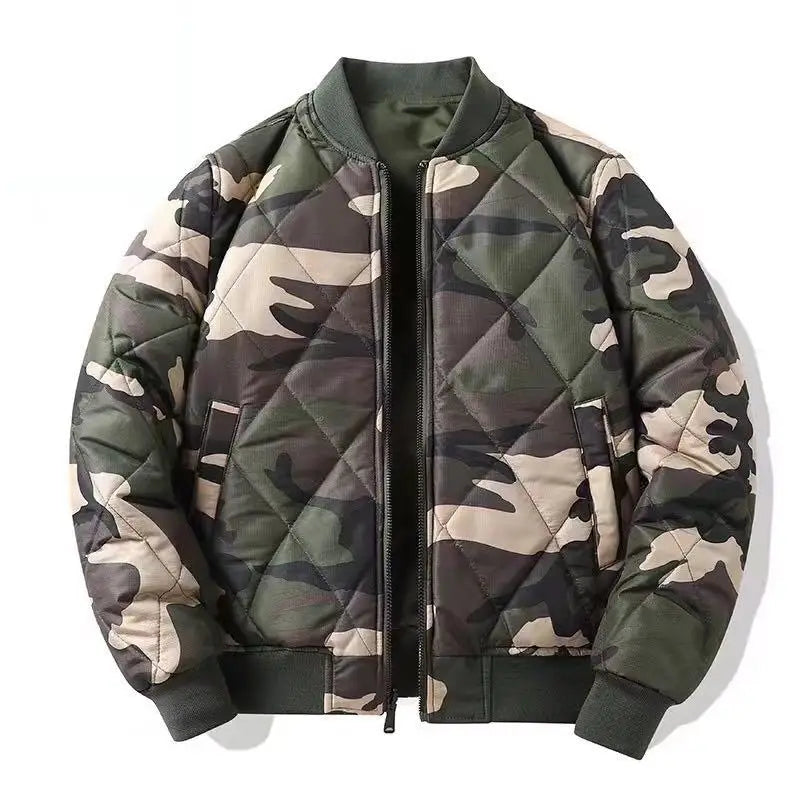 High Quality Winter Canvas Custom Men's Reversible Stand Collar Varsity Jacket Windproof Breathable Fashionable Embroidered