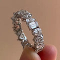 Multshape Moissanite Rings 14k Solid Gold 0.3CT Moissanite Eternity Ring Customizable Anniversary Gift Daily Wear