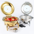 UIWS High Quality Electricity Stainless Steel 6L Chafing Dish Silvery/Gold Buffet Food Warmer Set