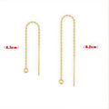 Fine Jewelry Cable Chain Ear Threader Wholesale 14K Gold Filled Earrings