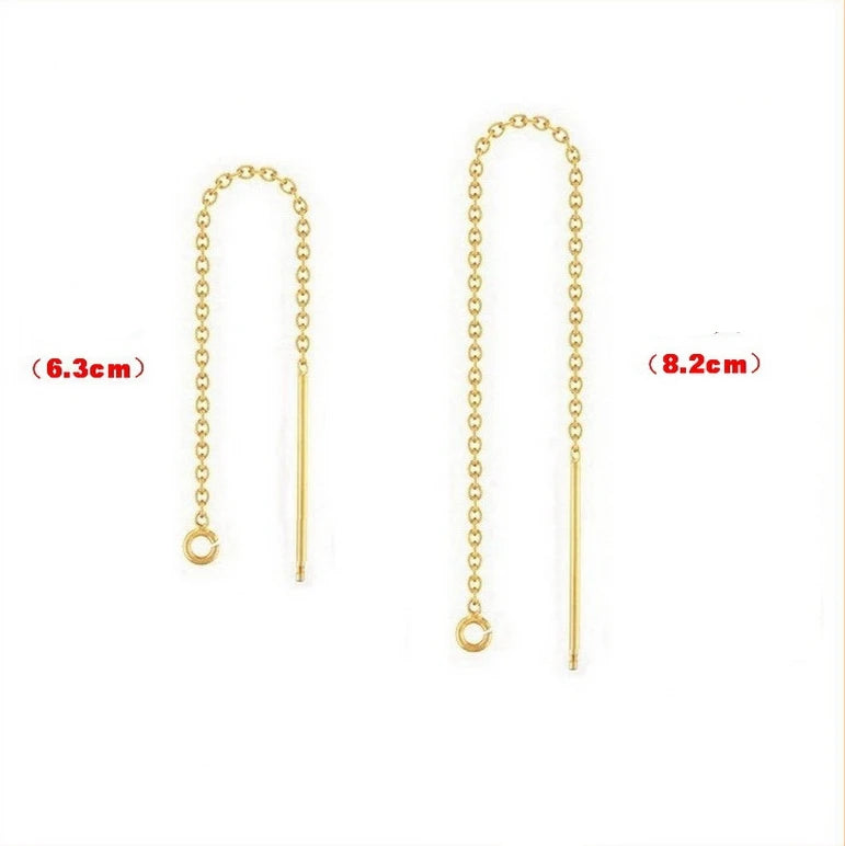 Fine Jewelry Cable Chain Ear Threader Wholesale 14K Gold Filled Earrings