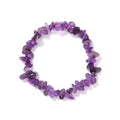 Wholesale Natural Crystal Gemstone Irregular Energy Jewelry Women Men Healing Amethyst Fluorite Chip Strand Stone Bracelet